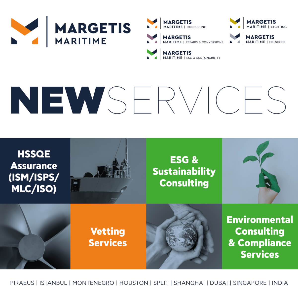 Four (4) new services: Vetting, HSSQE Assurance, Environmental, and ESG & Sustainability solutions.